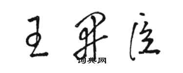 骆恒光王开臣草书个性签名怎么写
