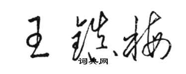 骆恒光王镇梅草书个性签名怎么写