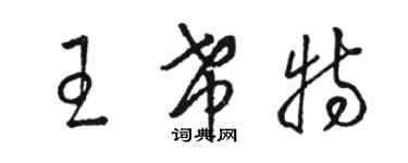 骆恒光王希特草书个性签名怎么写