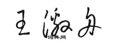 骆恒光王激舟草书个性签名怎么写