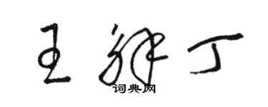 骆恒光王解丁草书个性签名怎么写