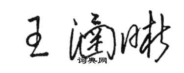 骆恒光王涵晰草书个性签名怎么写