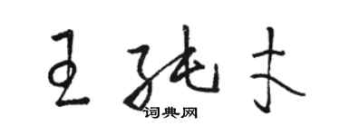 骆恒光王纯才草书个性签名怎么写
