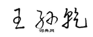骆恒光王孙乾草书个性签名怎么写