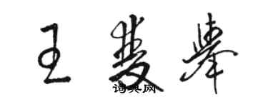 骆恒光王双举草书个性签名怎么写
