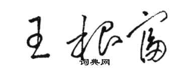 骆恒光王根富草书个性签名怎么写