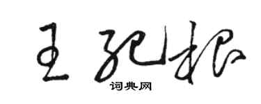 骆恒光王纪根草书个性签名怎么写