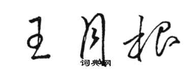 骆恒光王月根草书个性签名怎么写