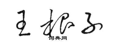 骆恒光王根子草书个性签名怎么写