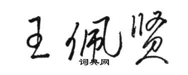 骆恒光王佩贤草书个性签名怎么写