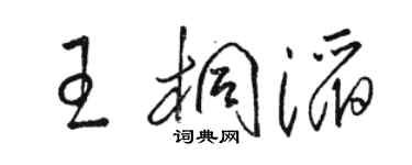 骆恒光王桐滔草书个性签名怎么写