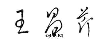 骆恒光王昌芹草书个性签名怎么写
