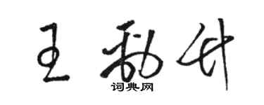 骆恒光王劲竹草书个性签名怎么写