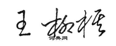 骆恒光王柳棋草书个性签名怎么写