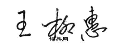 骆恒光王柳惠草书个性签名怎么写