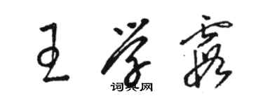 骆恒光王学霞草书个性签名怎么写