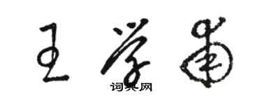 骆恒光王学甫草书个性签名怎么写