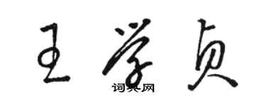 骆恒光王学贞草书个性签名怎么写
