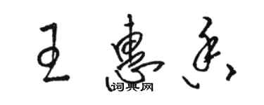 骆恒光王惠香草书个性签名怎么写
