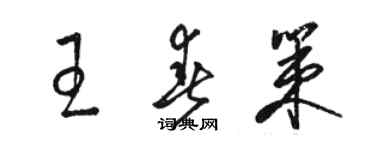 骆恒光王春策草书个性签名怎么写