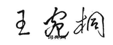 骆恒光王宛桐草书个性签名怎么写