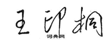 骆恒光王印桐草书个性签名怎么写