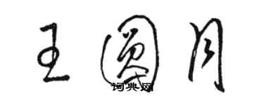 骆恒光王圆月草书个性签名怎么写