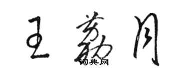 骆恒光王荔月草书个性签名怎么写