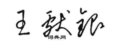 骆恒光王献银草书个性签名怎么写
