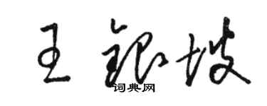 骆恒光王银坡草书个性签名怎么写
