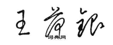 骆恒光王荷银草书个性签名怎么写