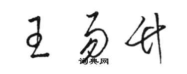 骆恒光王易竹草书个性签名怎么写