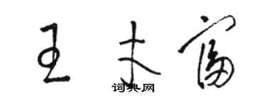 骆恒光王才富草书个性签名怎么写
