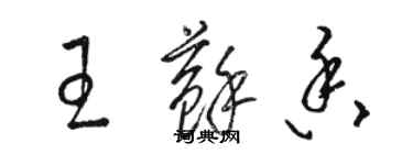 骆恒光王苏香草书个性签名怎么写