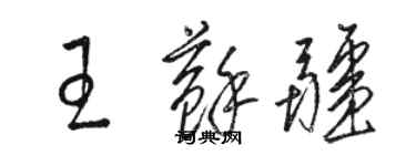 骆恒光王苏疆草书个性签名怎么写