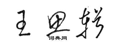骆恒光王思辑草书个性签名怎么写