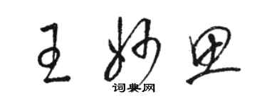 骆恒光王妙思草书个性签名怎么写
