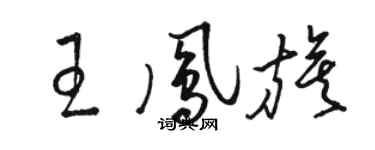 骆恒光王凤旗草书个性签名怎么写