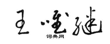 骆恒光王唯继草书个性签名怎么写