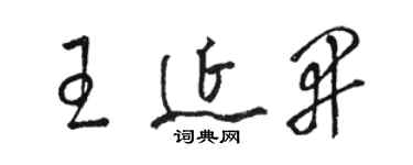 骆恒光王延开草书个性签名怎么写