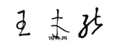骆恒光王才能草书个性签名怎么写