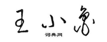 骆恒光王小鲁草书个性签名怎么写
