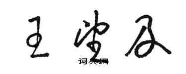 骆恒光王望及草书个性签名怎么写