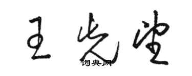 骆恒光王先望草书个性签名怎么写