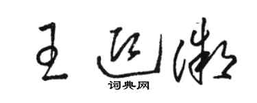 骆恒光王迎微草书个性签名怎么写