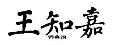 翁闿运王知嘉楷书个性签名怎么写