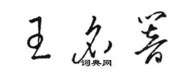 骆恒光王名响草书个性签名怎么写