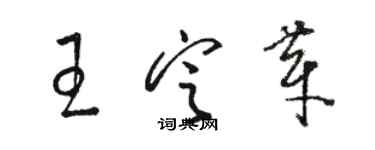 骆恒光王定芽草书个性签名怎么写