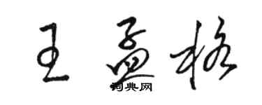 骆恒光王孟格草书个性签名怎么写
