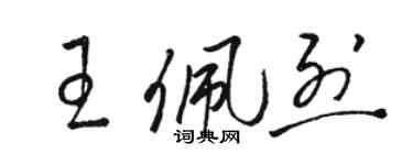 骆恒光王佩烈草书个性签名怎么写
